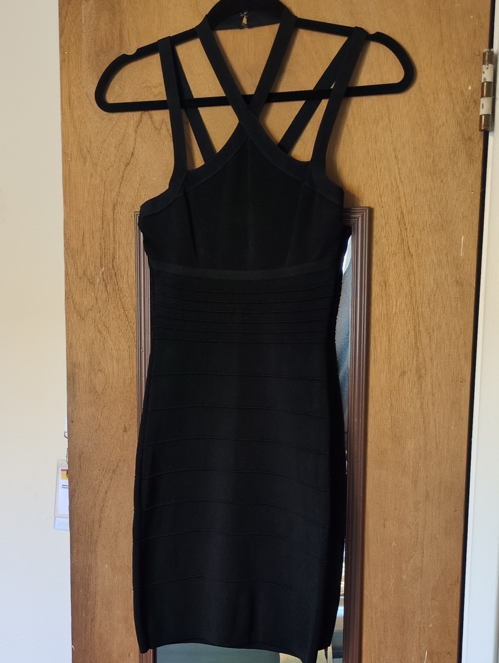 Guess by Marciano Black Strappy Bandage Mini Dress